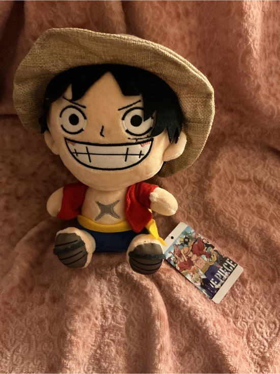 Onepiece Other - Onepiece Plush Luffy in Red Jacket and Tan Straw Hat